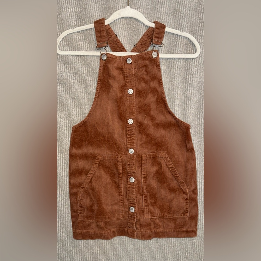 Vanilla Star girls size 12 Tan Corduroy Overall skirt